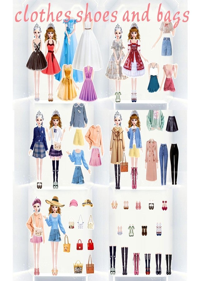 Daniel Axel Magnetic Dress Up Paper Doll Pretend Play Game Toys,Dollhouse Magnet People Clothes Puzzles Development for 3+ Year Old Girls Toddler,Preschool Learning Created Imagine Birthday Gift (C Set) - Image 5